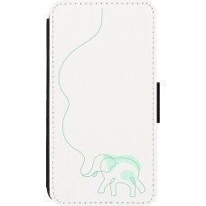 Coque iPhone 13 mini - Wallet noir Spring 23 baby elephant