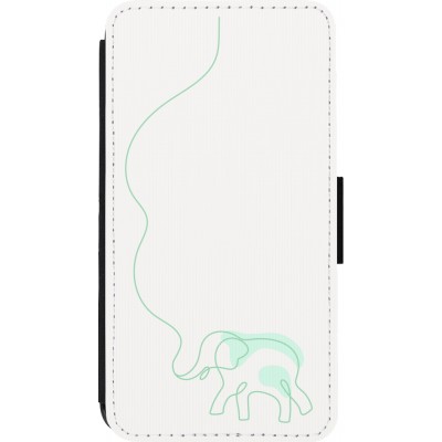 Coque iPhone 13 mini - Wallet noir Spring 23 baby elephant