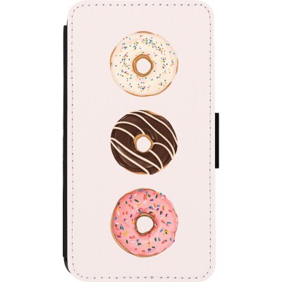 Coque iPhone 13 mini - Wallet noir Spring 23 donuts