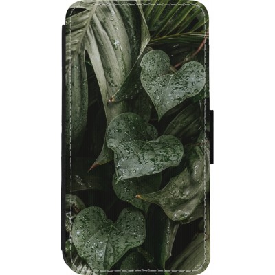 Coque iPhone 13 mini - Wallet noir Spring 23 fresh plants