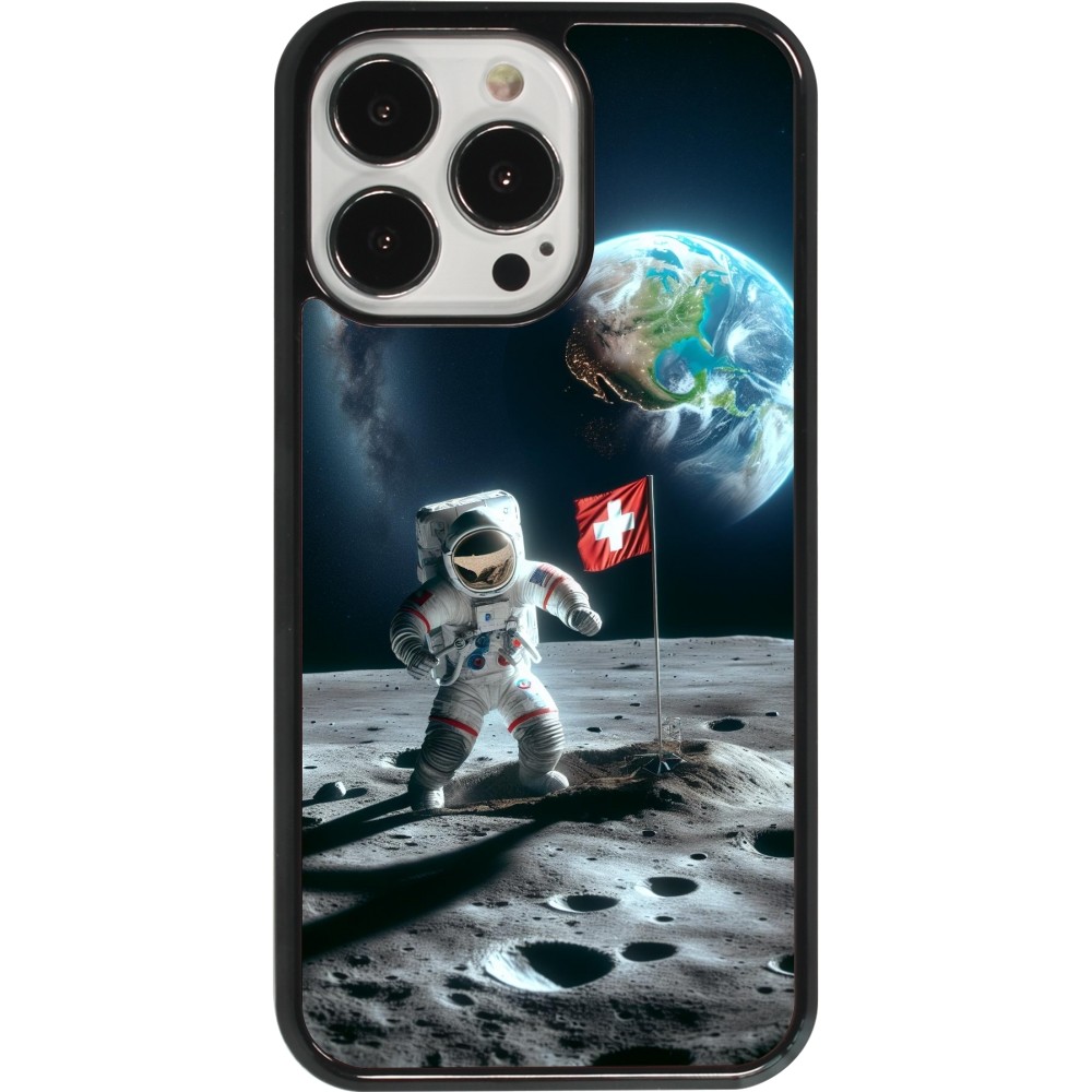 Coque iPhone 13 Pro - Astro Suisse sur lune