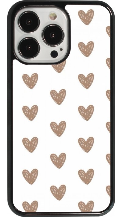 iPhone 13 Pro Case Hülle - Autumn 2024 brown hearts