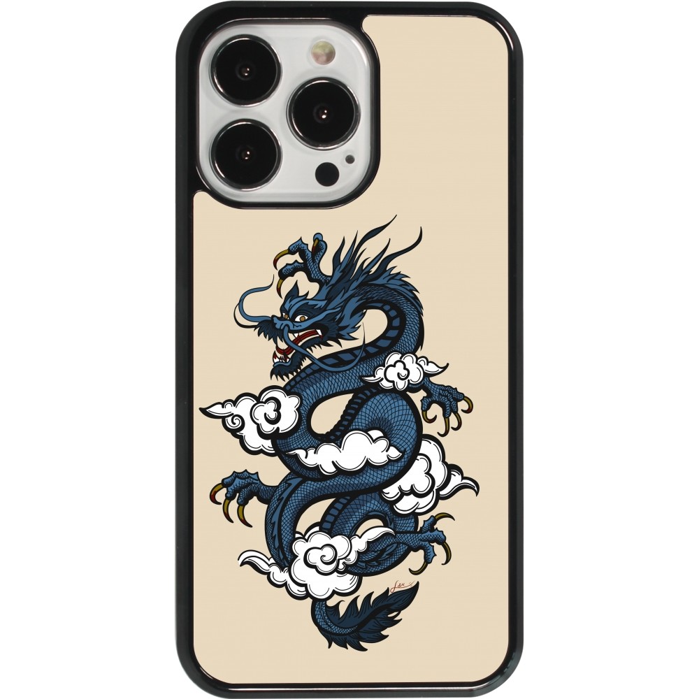 Coque iPhone 13 Pro - Blue Dragon Tattoo