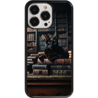 Coque iPhone 13 Pro - Chat livres sombres