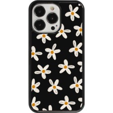 Coque iPhone 13 Pro - Easter 2024 white on black flower