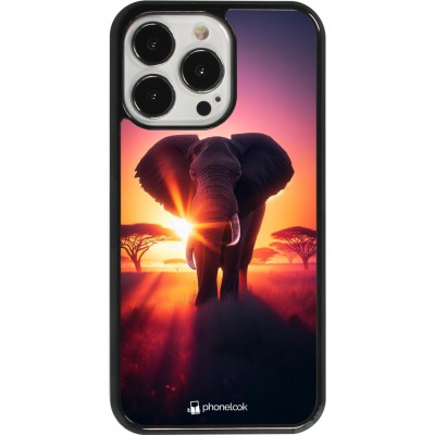 Coque iPhone 13 Pro - Elephant Sunrise Beauty