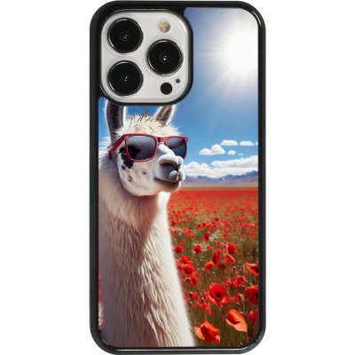 Coque iPhone 13 Pro - Lama Chic en Coquelicot