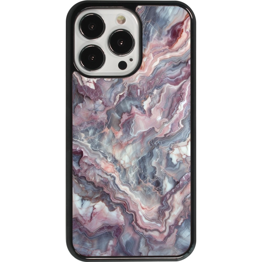 Coque iPhone 13 Pro - Marbre violette argentée