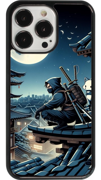 Coque iPhone 13 Pro - Ninja sous la lune