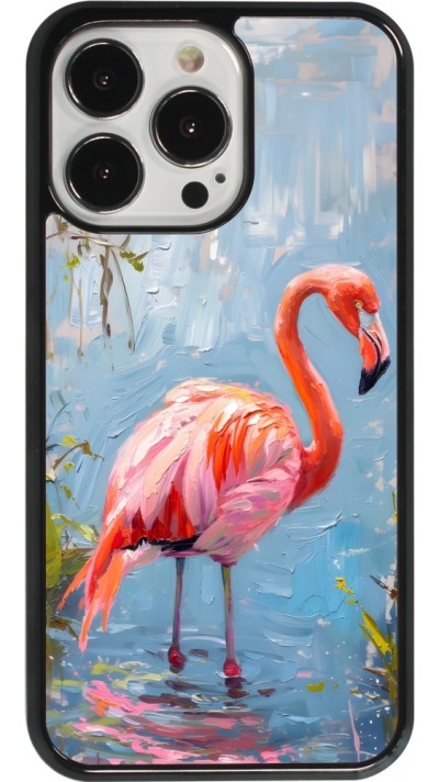 Coque iPhone 13 Pro - Paint Flamingo