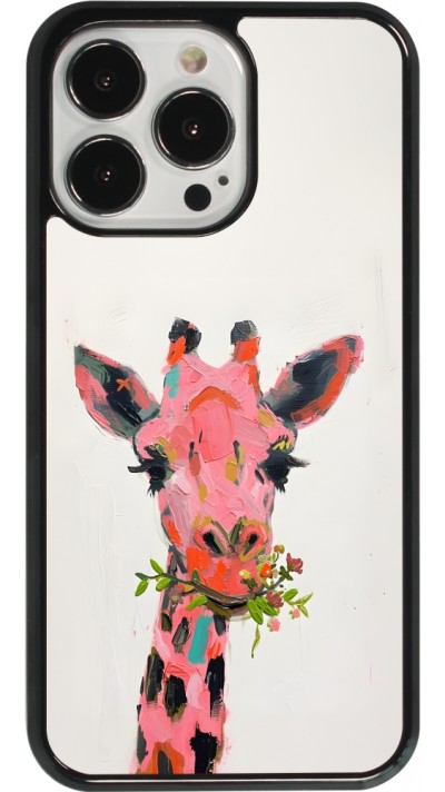 Coque iPhone 13 Pro - Pink Girafe Paint