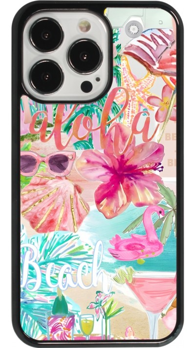 Coque iPhone 13 Pro - Preppy Collage Aloha