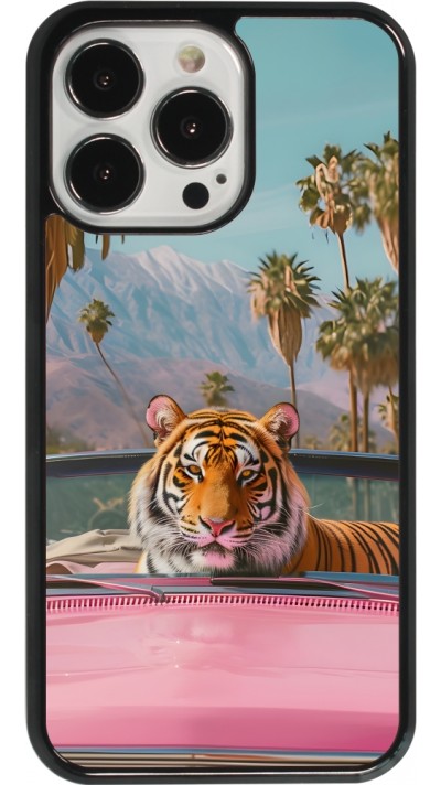 iPhone 13 Pro Case Hülle - Tiger Auto rosa