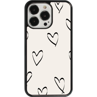 Coque iPhone 13 Pro - Valentine 2023 minimalist hearts