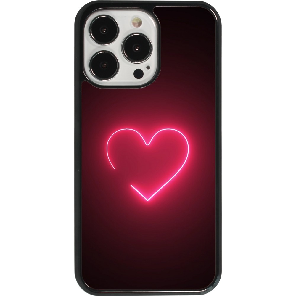 Coque iPhone 13 Pro - Valentine 2023 single neon heart