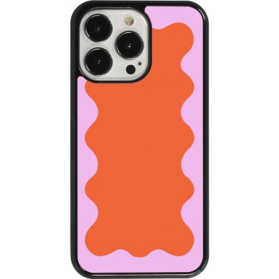 Coque iPhone 13 Pro - Wavy Rectangle Orange Pink