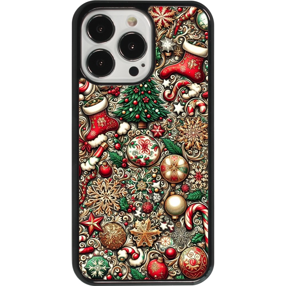 Coque iPhone 13 Pro - Noël 2023 micro pattern