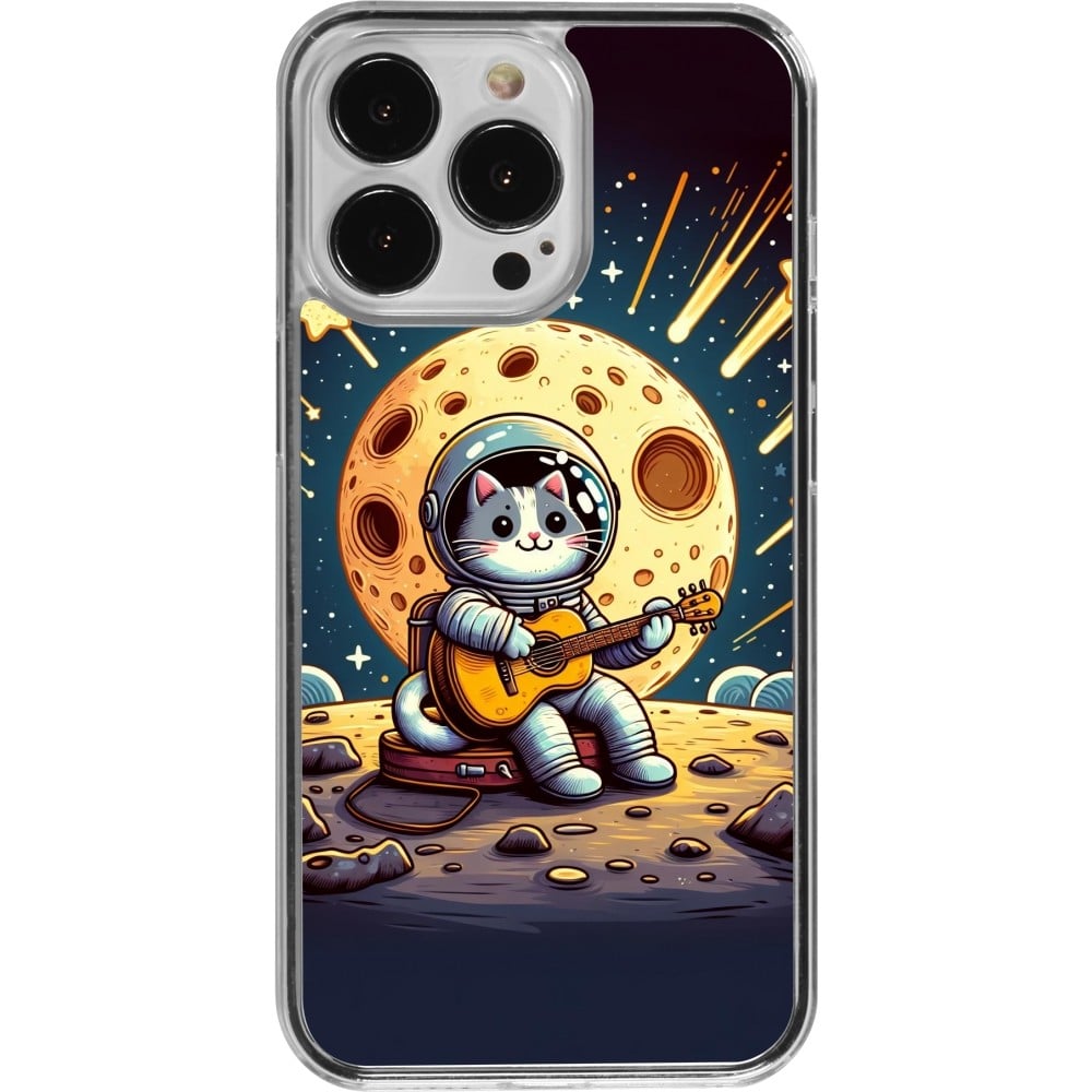 Coque iPhone 13 Pro - Plastique transparent AstroCat RockLune