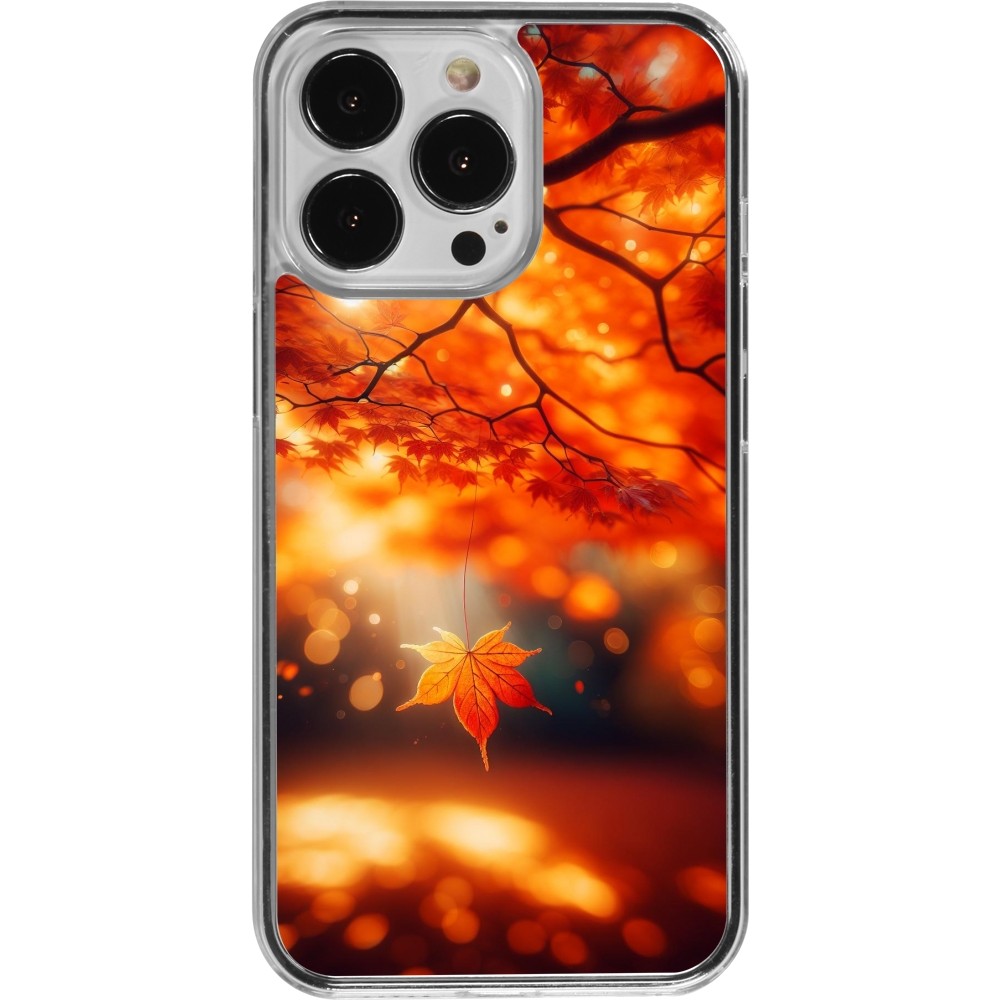 Coque iPhone 13 Pro - Plastique transparent Automne Magique Orange