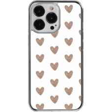 Coque iPhone 13 Pro - Plastique transparent Autumn 2024 brown hearts