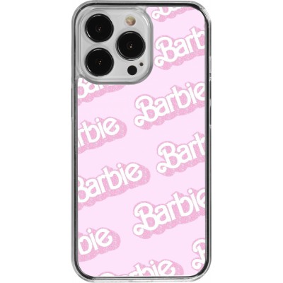 Coque iPhone 13 Pro - Plastique transparent Barbie light pink pattern