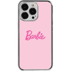 Coque iPhone 13 Pro - Plastique transparent Barbie Text