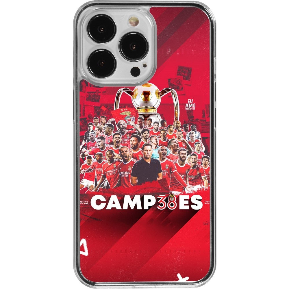 Coque iPhone 13 Pro - Plastique transparent Benfica Campeoes 2023