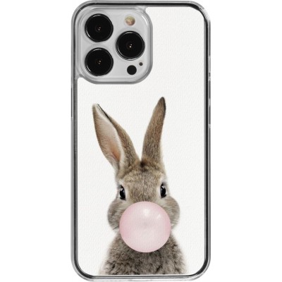 Coque iPhone 13 Pro - Plastique transparent Easter 2023 bubble gum bunny