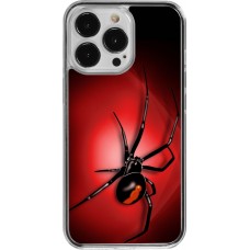 Coque iPhone 13 Pro - Plastique transparent Halloween 2023 spider black widow