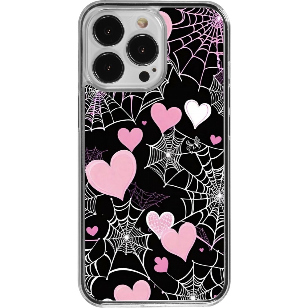 Coque iPhone 13 Pro - Plastique transparent Halloween 2024 girly