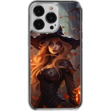 Coque iPhone 13 Pro - Plastique transparent Halloween 2024 sexy witch