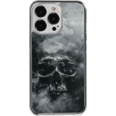 Coque iPhone 13 Pro - Plastique transparent Halloween 2024 smoky skull