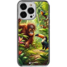 Coque iPhone 13 Pro - Plastique transparent Jungle Tropicale Tayrona