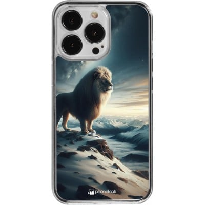 Coque iPhone 13 Pro - Plastique transparent Le lion blanc