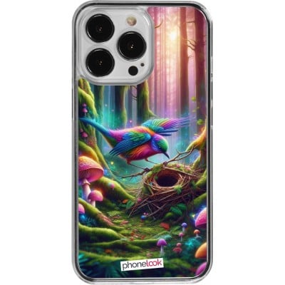 Coque iPhone 13 Pro - Plastique transparent Oiseau Nid Forêt