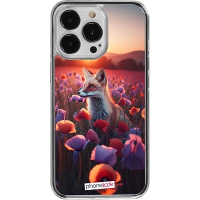 Coque iPhone 13 Pro - Plastique transparent Renard pourpre au crépuscule