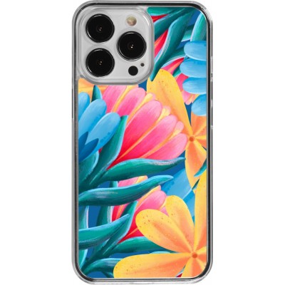 Coque iPhone 13 Pro - Plastique transparent Spring 23 colorful flowers