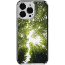 Coque iPhone 13 Pro - Plastique transparent Spring 23 forest blue sky