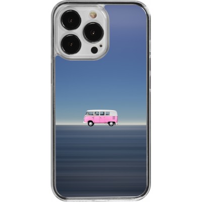 Coque iPhone 13 Pro - Plastique transparent Spring 23 pink bus