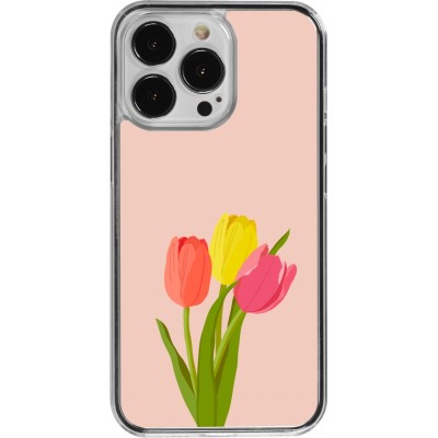 Coque iPhone 13 Pro - Plastique transparent Spring 23 tulip trio