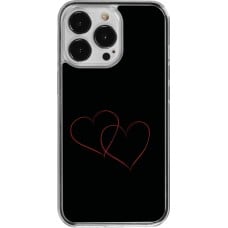 Coque iPhone 13 Pro - Plastique transparent Valentine 2023 attached heart