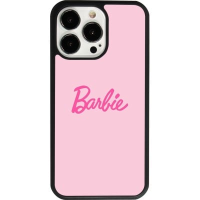 Coque iPhone 13 Pro - Silicone rigide noir Barbie Text