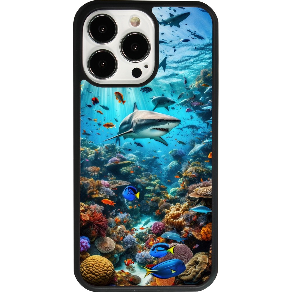 Coque iPhone 13 Pro - Silicone rigide noir Bora Bora Mer et Merveilles