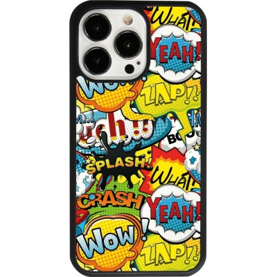 Coque iPhone 13 Pro - Silicone rigide noir Cartoons slogans