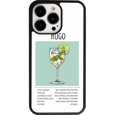 Coque iPhone 13 Pro - Silicone rigide noir Cocktail recette Hugo