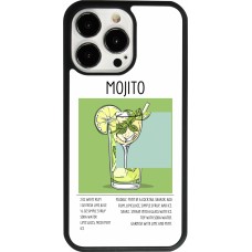 Coque iPhone 13 Pro - Silicone rigide noir Cocktail recette Mojito