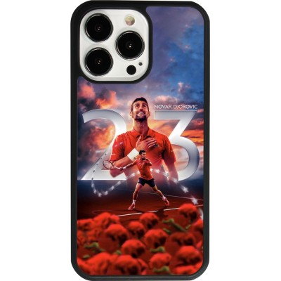 Coque iPhone 13 Pro - Silicone rigide noir Djokovic 23 Grand Slam