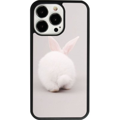 Coque iPhone 13 Pro - Silicone rigide noir Easter 2024 bunny butt