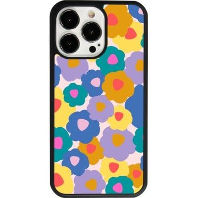 Coque iPhone 13 Pro - Silicone rigide noir Easter 2024 flower power