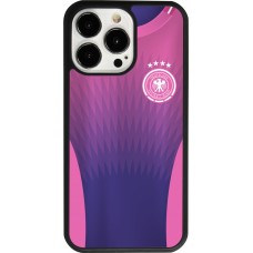 Coque iPhone 13 Pro - Silicone rigide noir Maillot de football Allemagne Extérieur personnalisable